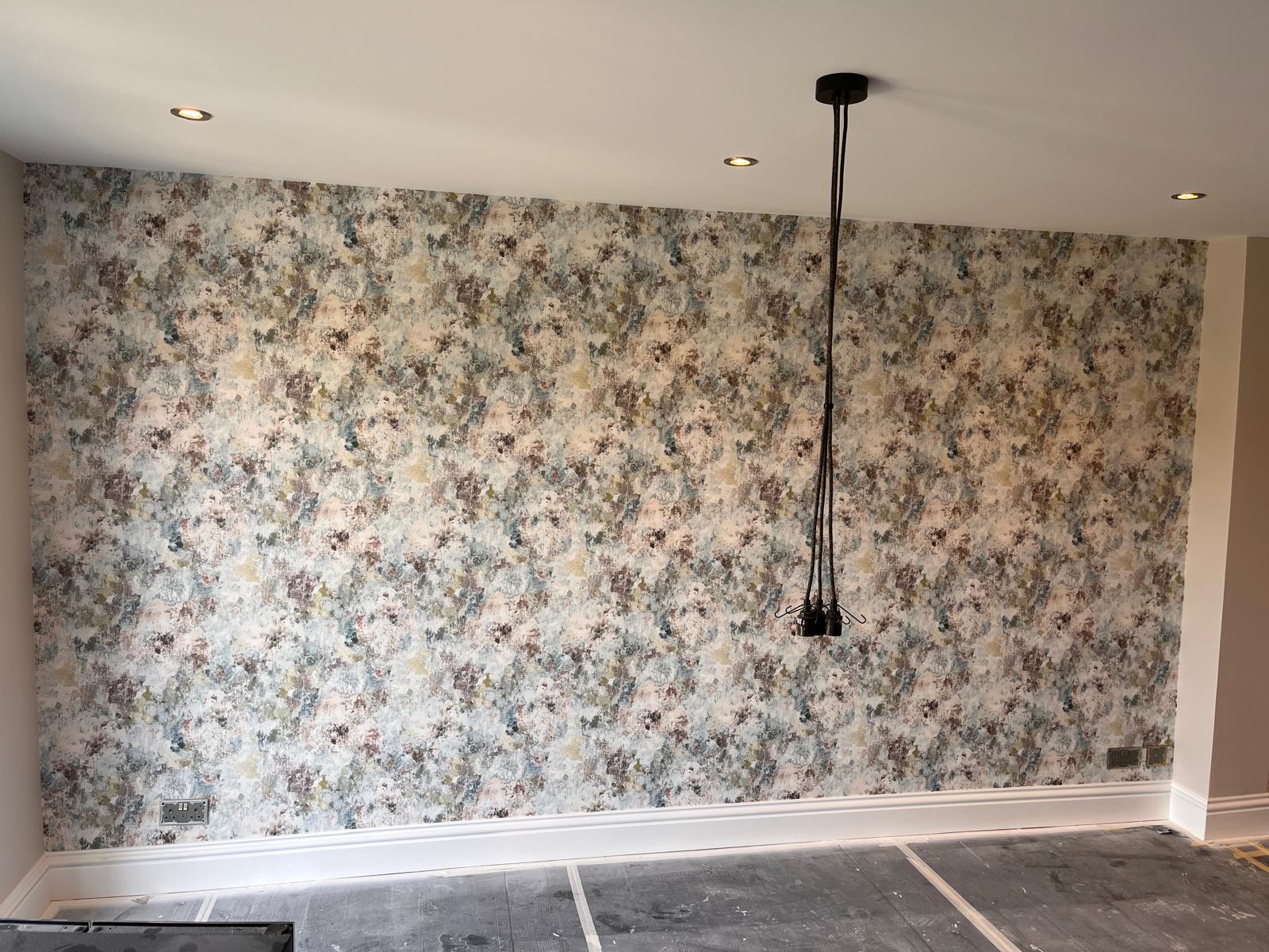 Wallpapering work